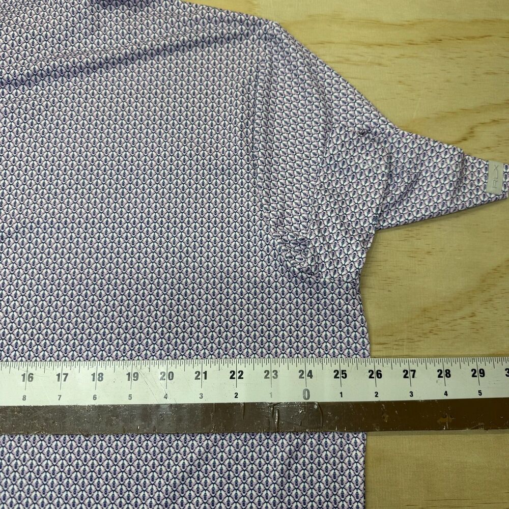 NEW RLX Ralph Lauren Golf Purple Navy Bee Print Performance Polo Shirt XL - Picture 12 of 14
